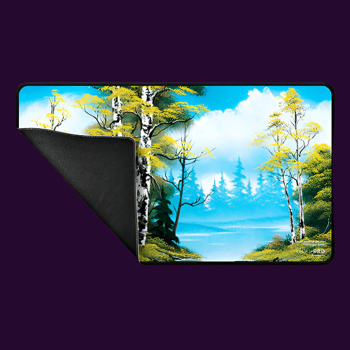 Ultra Pro - Bob Ross Lakeside Path - Black Stitched Playmat - Ultra Rare Emporium