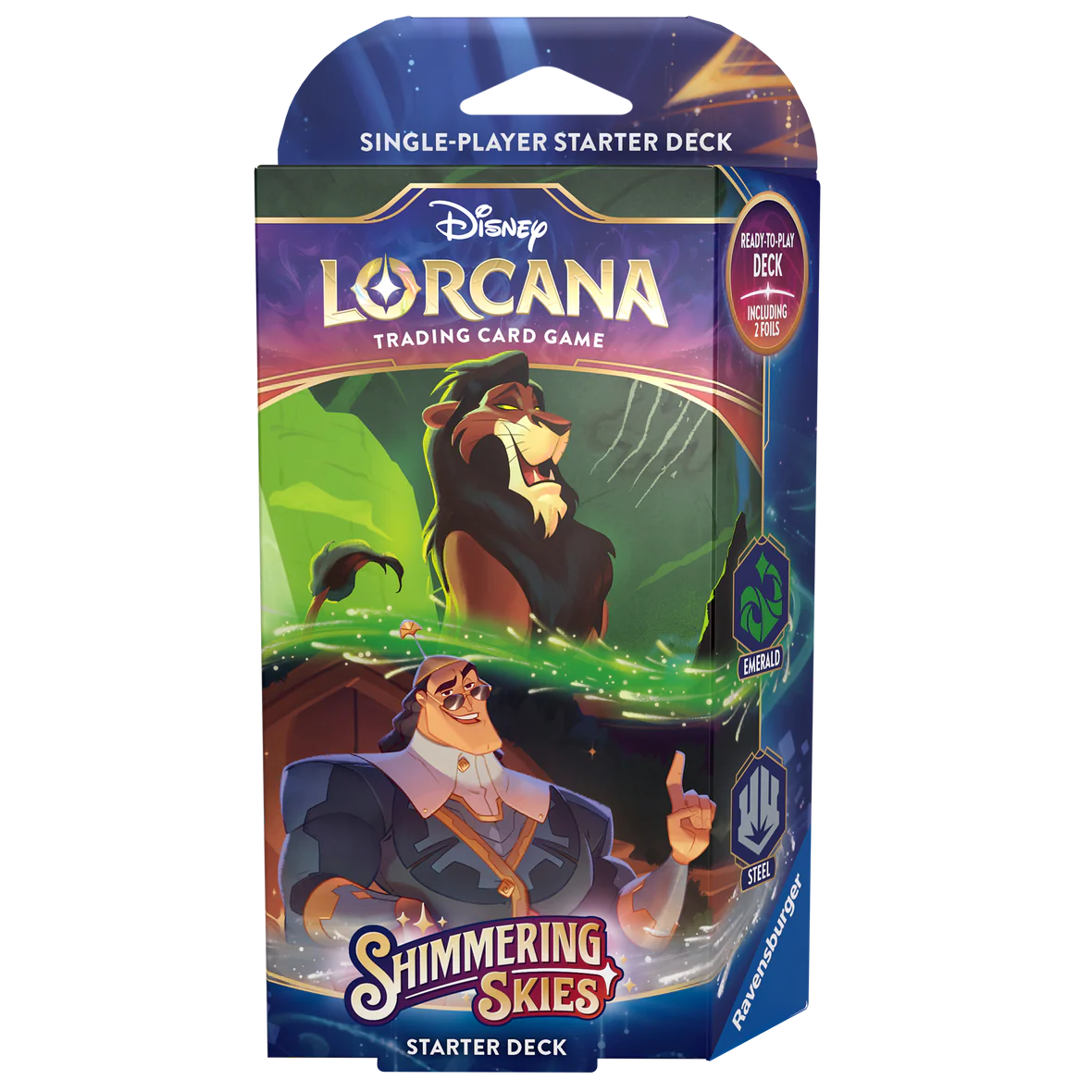 Disney Lorcana TCG Shimmering Skies Set 5 - Emerald & Steel Starter Deck - Ultra Rare Emporium