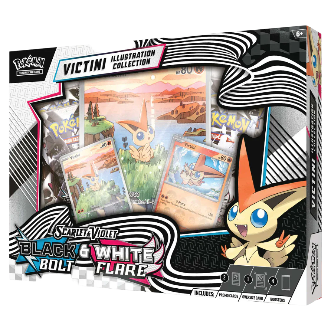 Pokémon TCG: Scarlet & Violet 10.5 - Black Bolt & White Flare Unova Victini Illustration Collection - Ultra Rare Cards