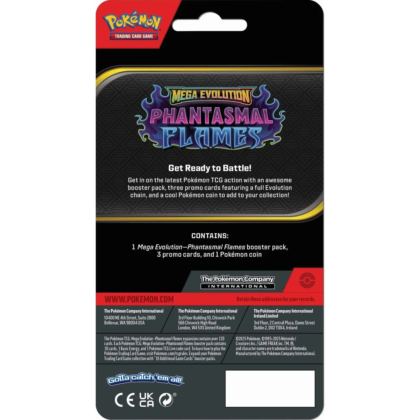Pokémon Mega Evolution Phantasmal Flames trading card game booster pack
