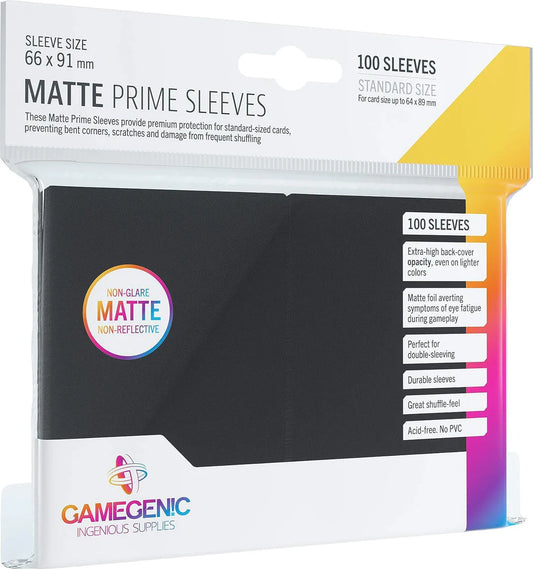 Gamegenic - Matte Prime Sleeves - Black (100)