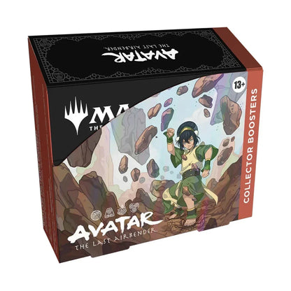 Card game box for 'Avatar: The Last Airbender' with character illustration on a white background