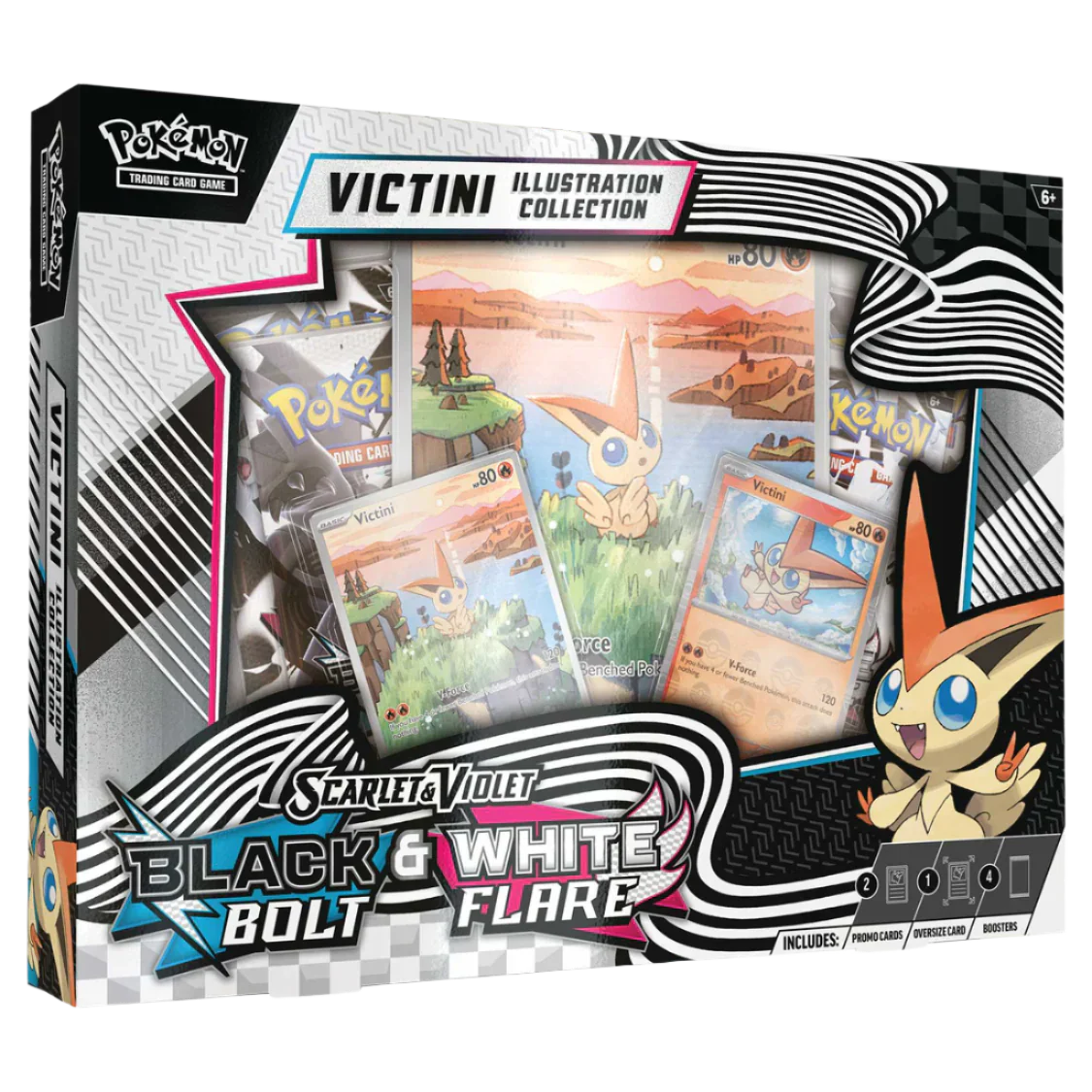 Pokémon TCG: Scarlet & Violet 10.5 - Black Bolt & White Flare Unova Victini Illustration Collection - Ultra Rare Cards