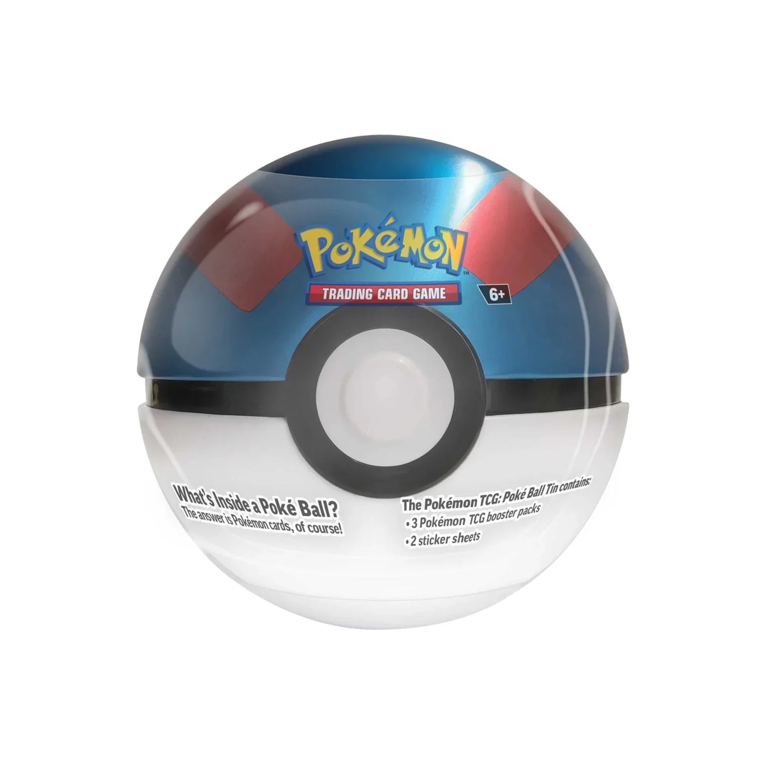 Poké Ball packaging with Pokémon branding on a white background