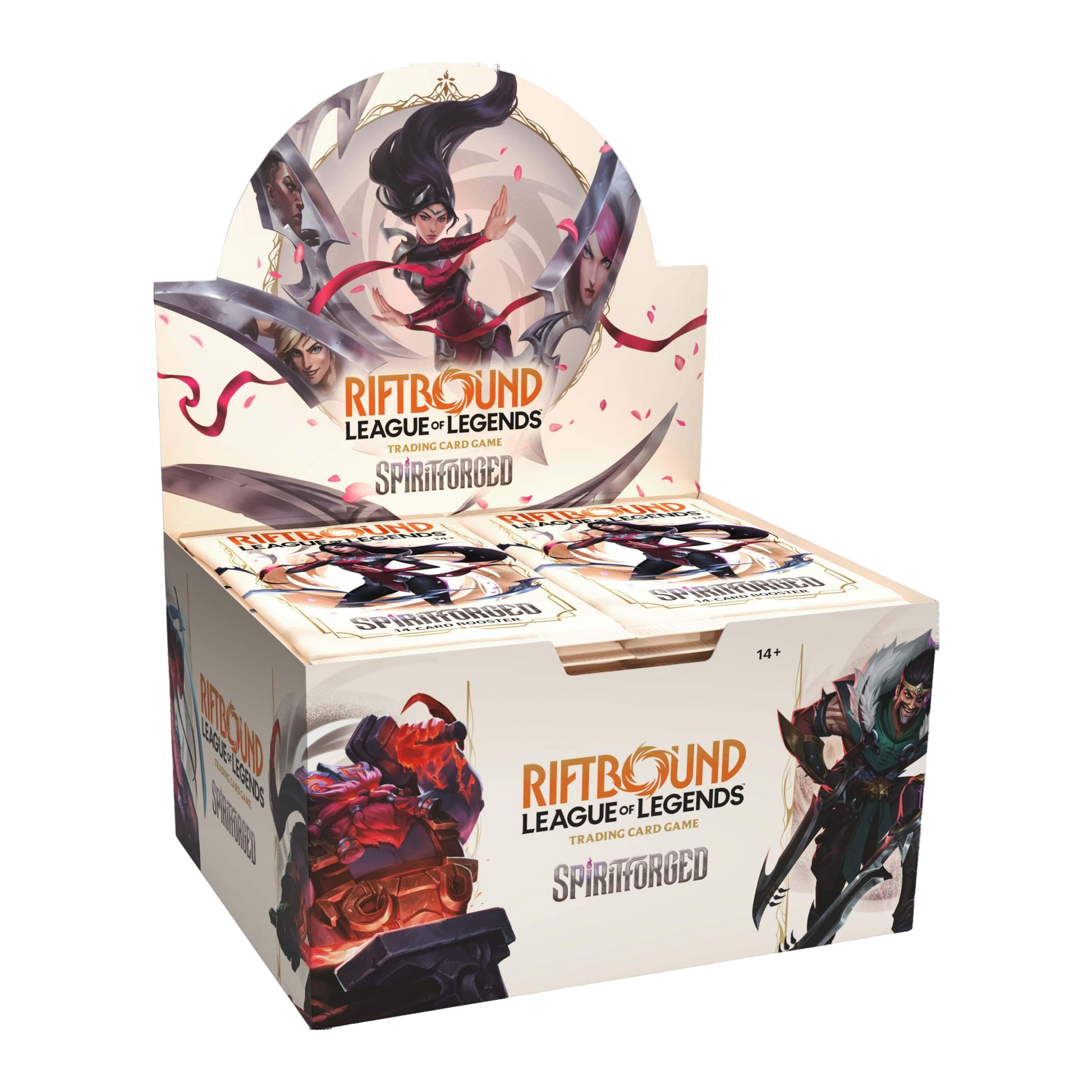 Riftbound League of Legends trading card game packaging on a white background