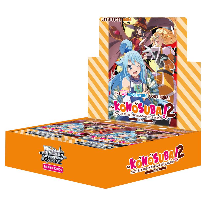 Konosuba! 2 trading card game box with anime-style illustration on a white background