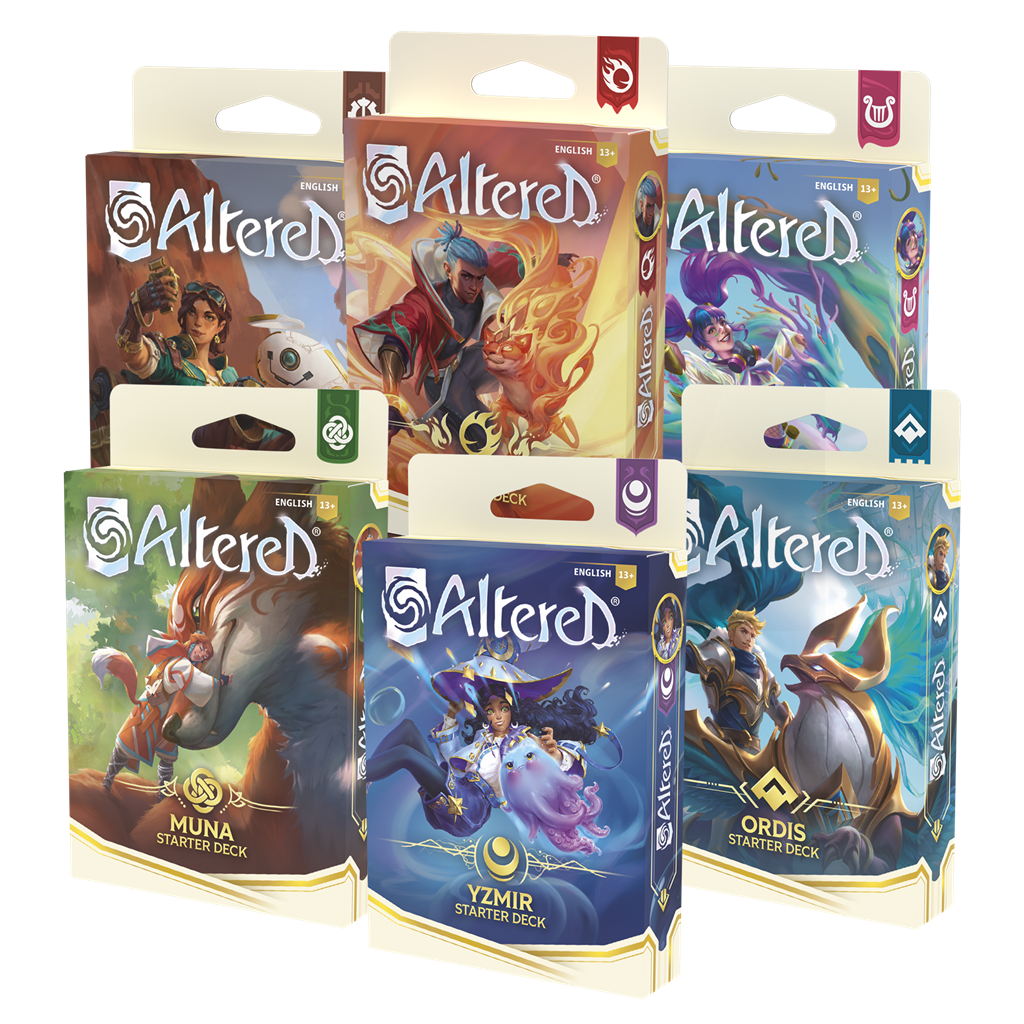 Altered: Beyond the Gates - Starter Deck display (All 6 Decks)