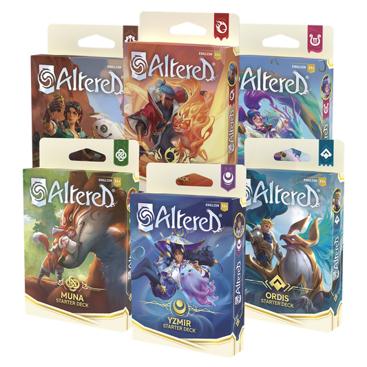 Altered: Beyond the Gates - Starter Deck display (All 6 Decks)