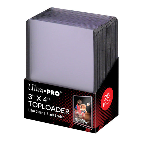 Ultra Pro - 3 x 4 Inch Black Border Toploader 25 Pack