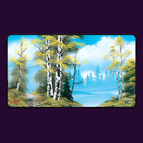 Ultra Pro - Bob Ross Lakeside Path - Black Stitched Playmat - Ultra Rare Emporium