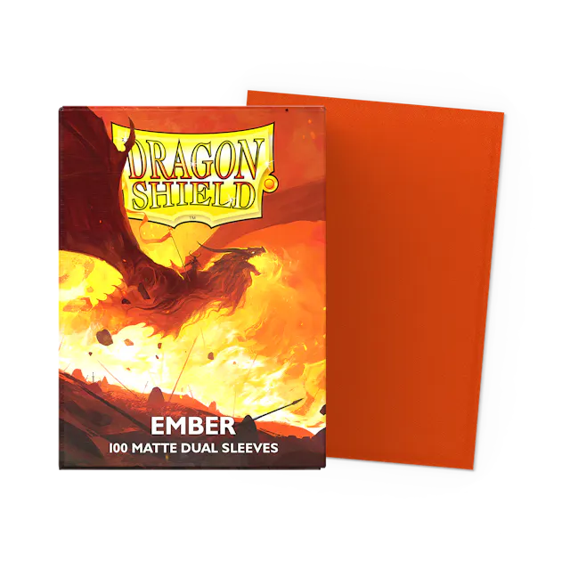 Dragon Shield - Dual Matte Standard Size Sleeves 100pk - Ember