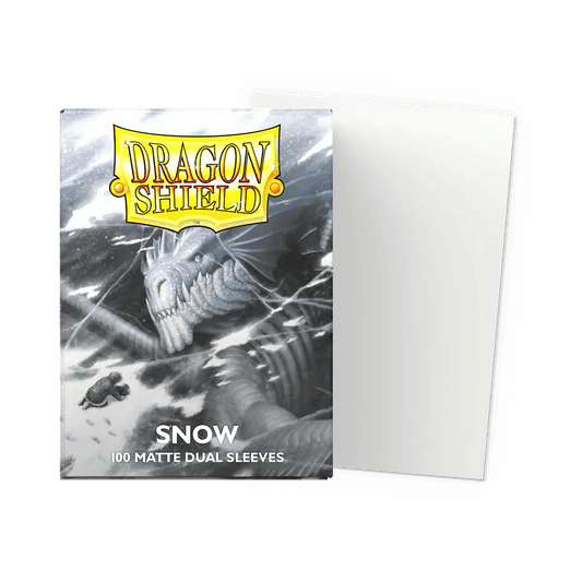 Dragon Shield - Dual Matte Standard Size Sleeves 100pk - Snow - Ultra Rare Emporium