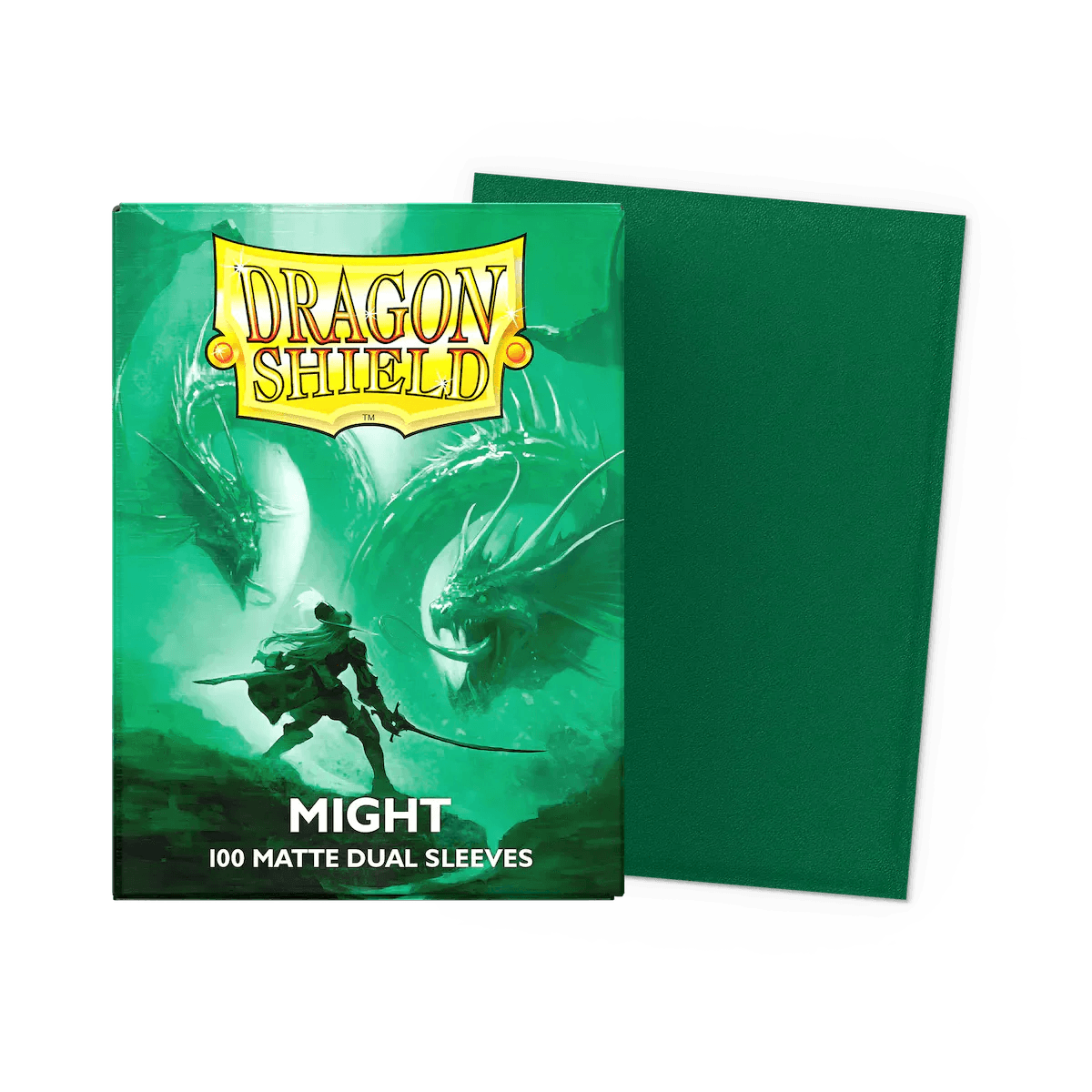 Dragon Shield - Dual Matte Standard Size Sleeves 100pk - Might Green - Ultra Rare Emporium