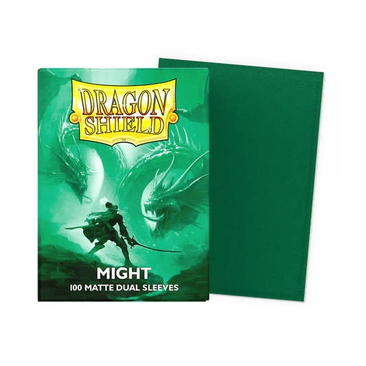 Dragon Shield - Dual Matte Standard Size Sleeves 100pk - Might Green - Ultra Rare Emporium