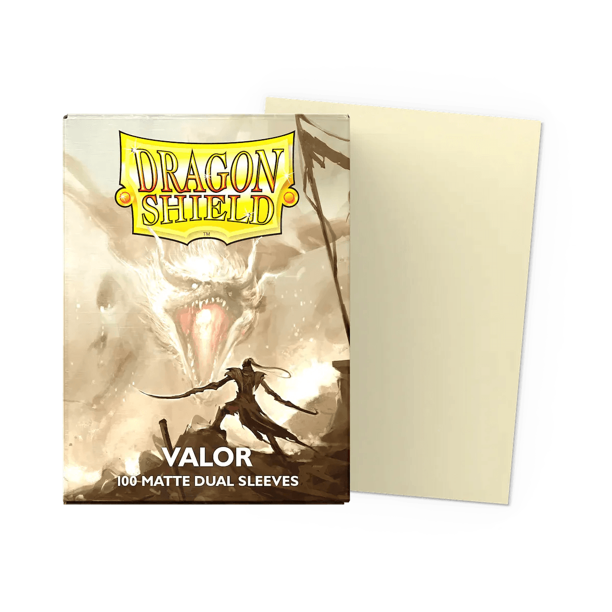 Dragon Shield - Dual Matte Standard Size Sleeves 100pk - Valor Cream - Ultra Rare Emporium
