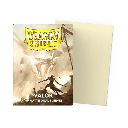 Dragon Shield - Dual Matte Standard Size Sleeves 100pk - Valor Cream - Ultra Rare Emporium